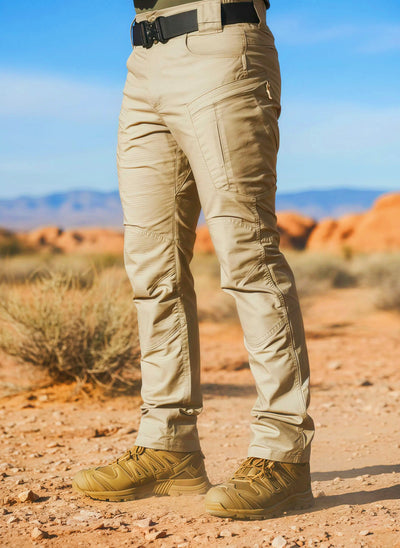 Men's Olive Green Tactical Cargo Pants | Heavy-Duty Work Pants with Adjustable Straps & Reinforced Pockets