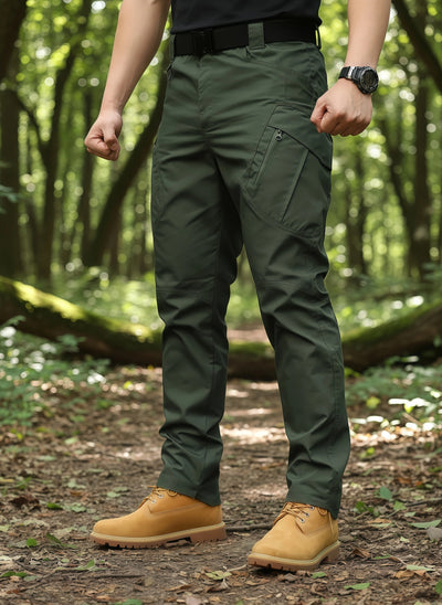 Men's Olive Green Tactical Cargo Pants – Durable, Multi-Pocket Outdoor Wear