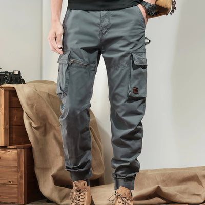 Men's Beige Cargo Pants for Business Casual & Office Wear | Utility Pants with Multiple Pockets