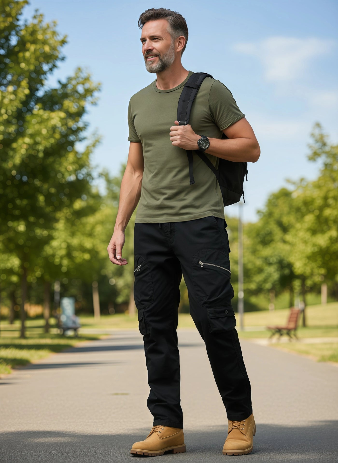Men's Casual Cargo Pants | Loose Fit Streetwear with Utility Pockets