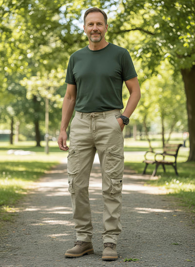 Men's Casual Cargo Pants | Loose Fit Streetwear with Utility Pockets