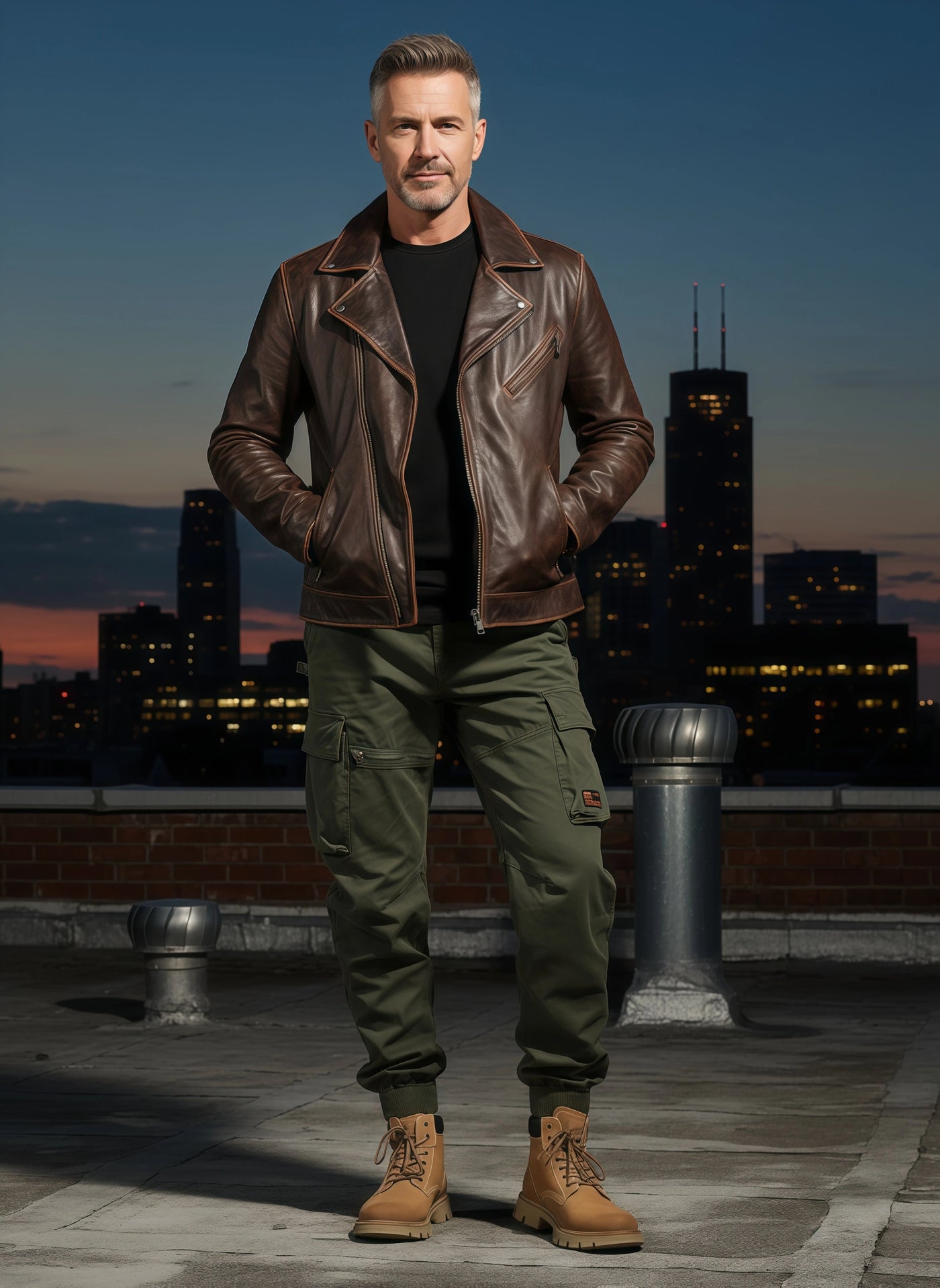 Men's Beige Cargo Pants for Business Casual & Office Wear | Utility Pants with Multiple Pockets