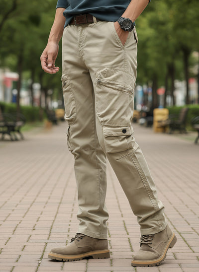 Men's Casual Cargo Pants | Loose Fit Streetwear with Utility Pockets