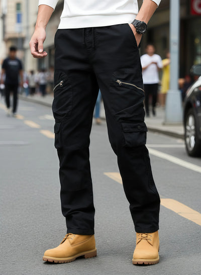Men's Casual Cargo Pants | Loose Fit Streetwear with Utility Pockets
