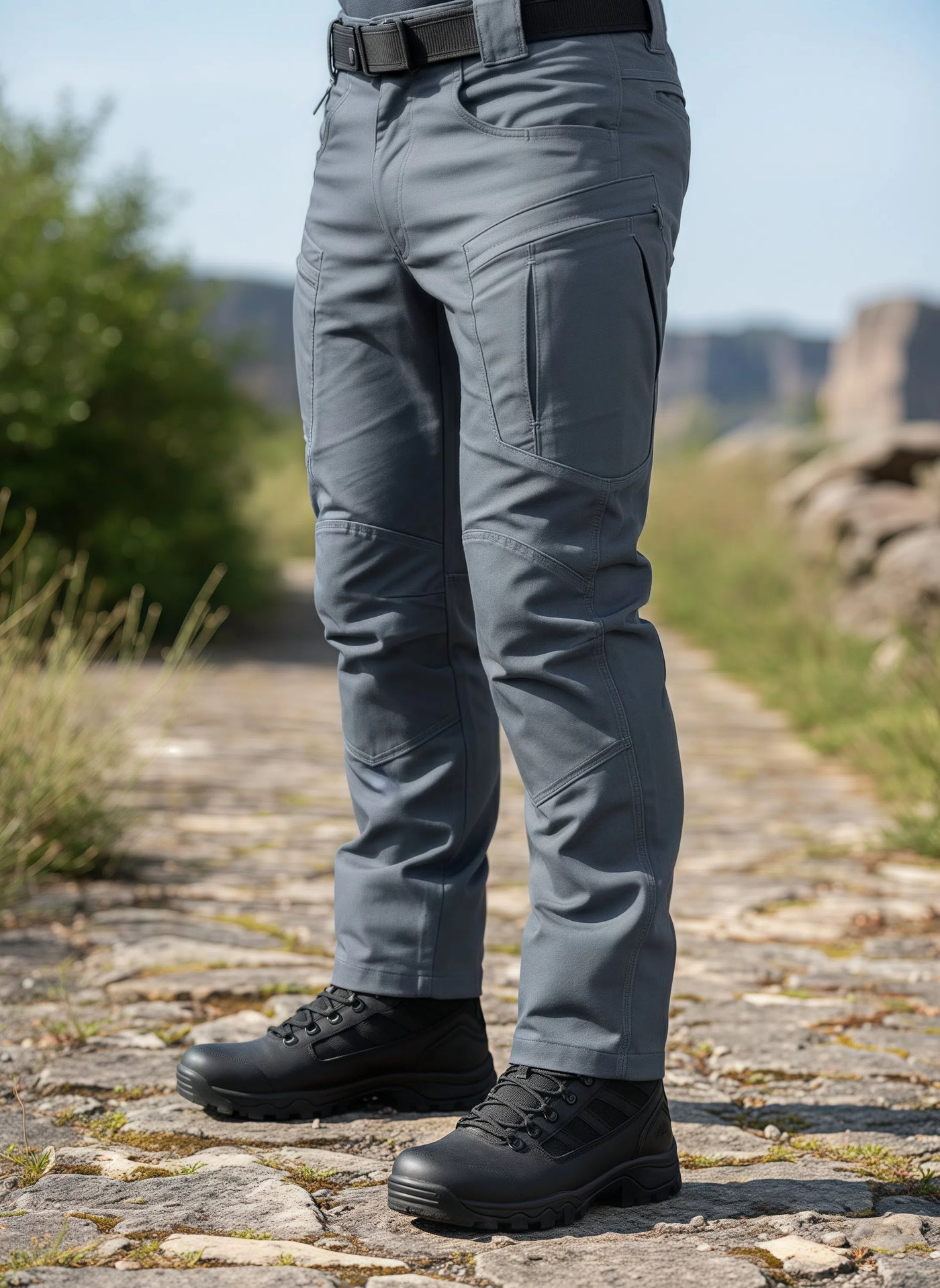Men's Olive Green Tactical Cargo Pants | Heavy-Duty Work Pants with Adjustable Straps & Reinforced Pockets