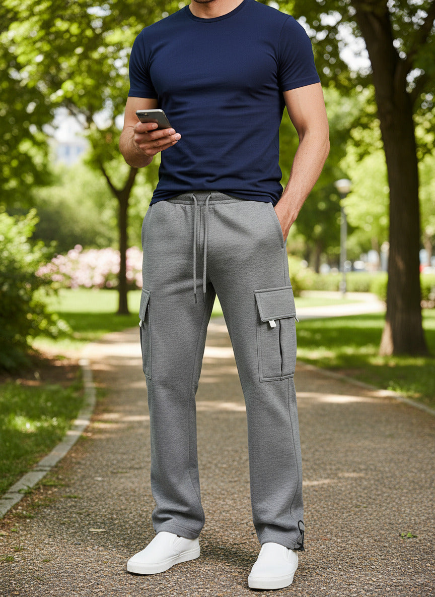 Men's Streetwear Cargo Joggers | Tapered Fit with Utility Pockets