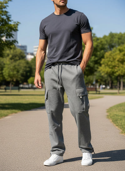 Men's Streetwear Cargo Joggers | Tapered Fit with Utility Pockets
