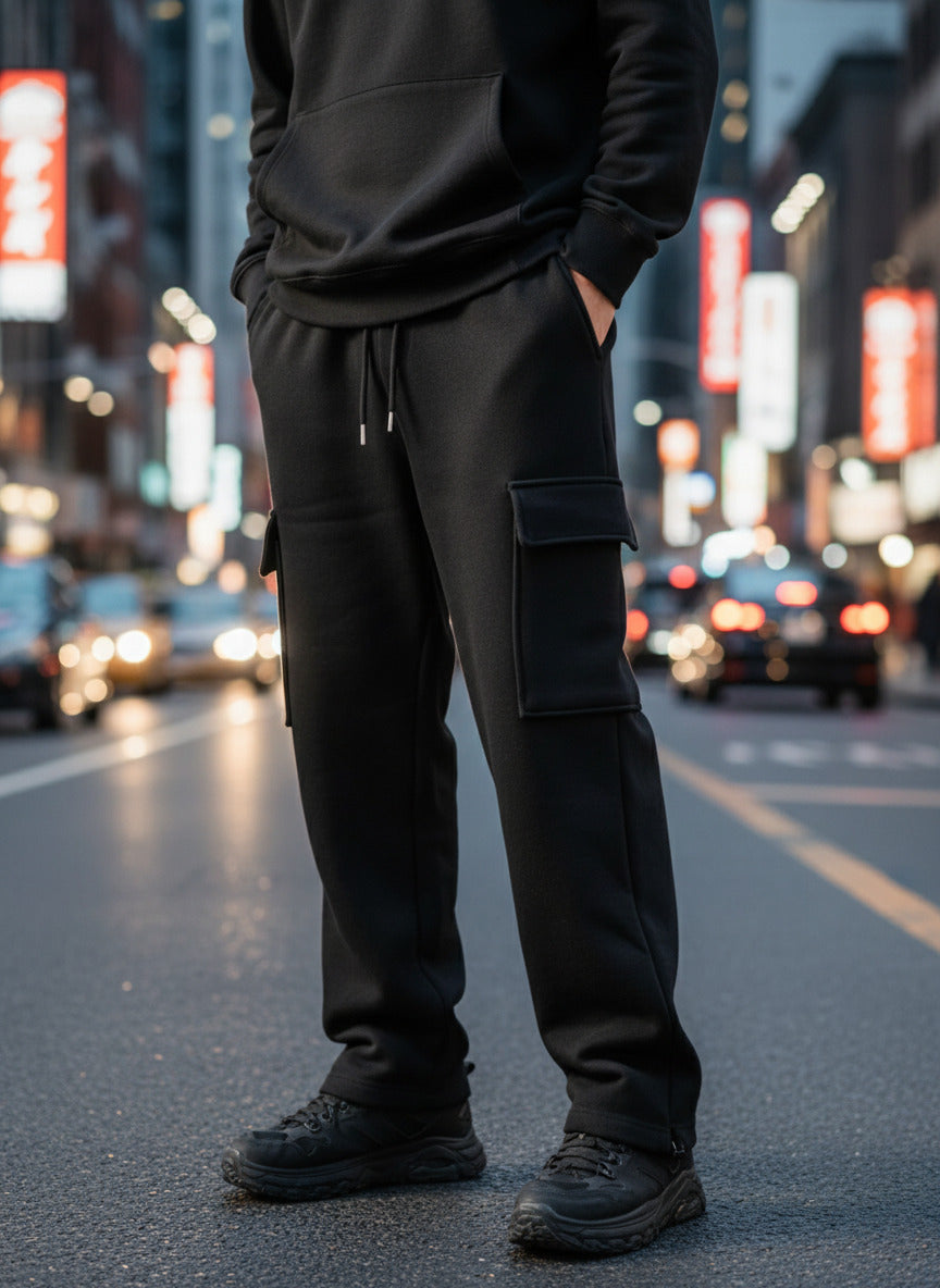 Men's Streetwear Cargo Joggers | Tapered Fit with Utility Pockets
