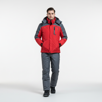 Men's Winter Windbreaker Jacket - Waterproof Warm Coat for Hiking & Fishing, Multi-Pocket Outdoor Gear