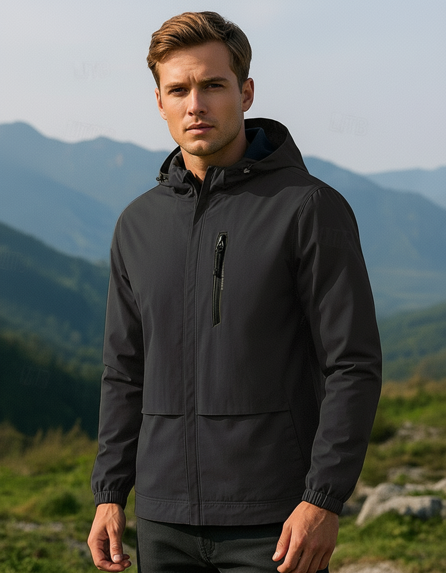 Men’s Waterproof Outdoor Jacket – Warm, Windproof & Versatile Jacket for Hiking, Cycling, and Daily Use