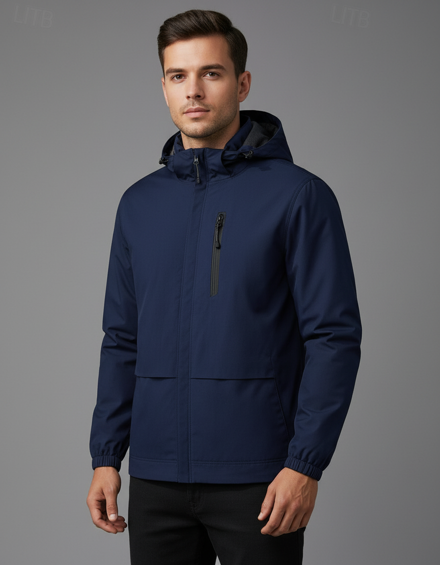 Men’s Waterproof Outdoor Jacket – Warm, Windproof & Versatile Jacket for Hiking, Cycling, and Daily Use